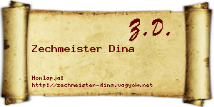 Zechmeister Dina névjegykártya